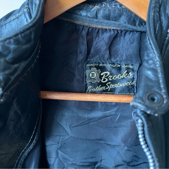 Vintage Brooks Leather Motorcycle Jacket - Picture 3 of 15